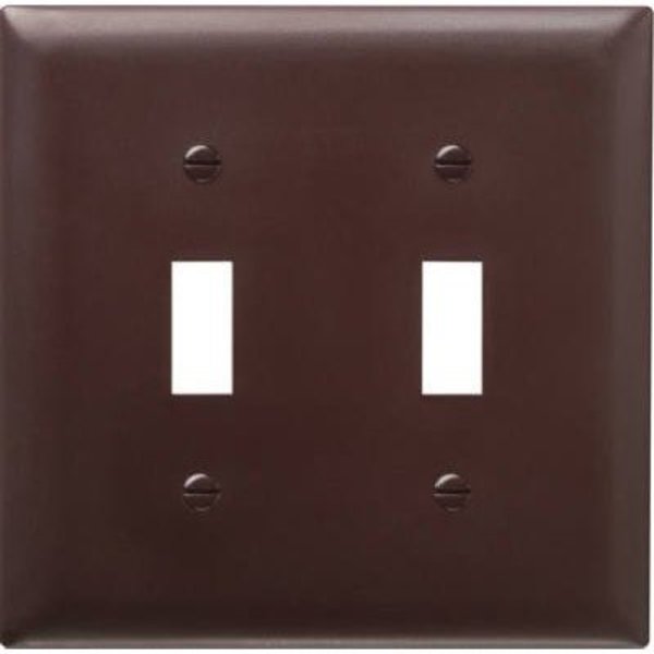 Pass & Seymour Brn 2G 2Tog Wall Plate SP2U